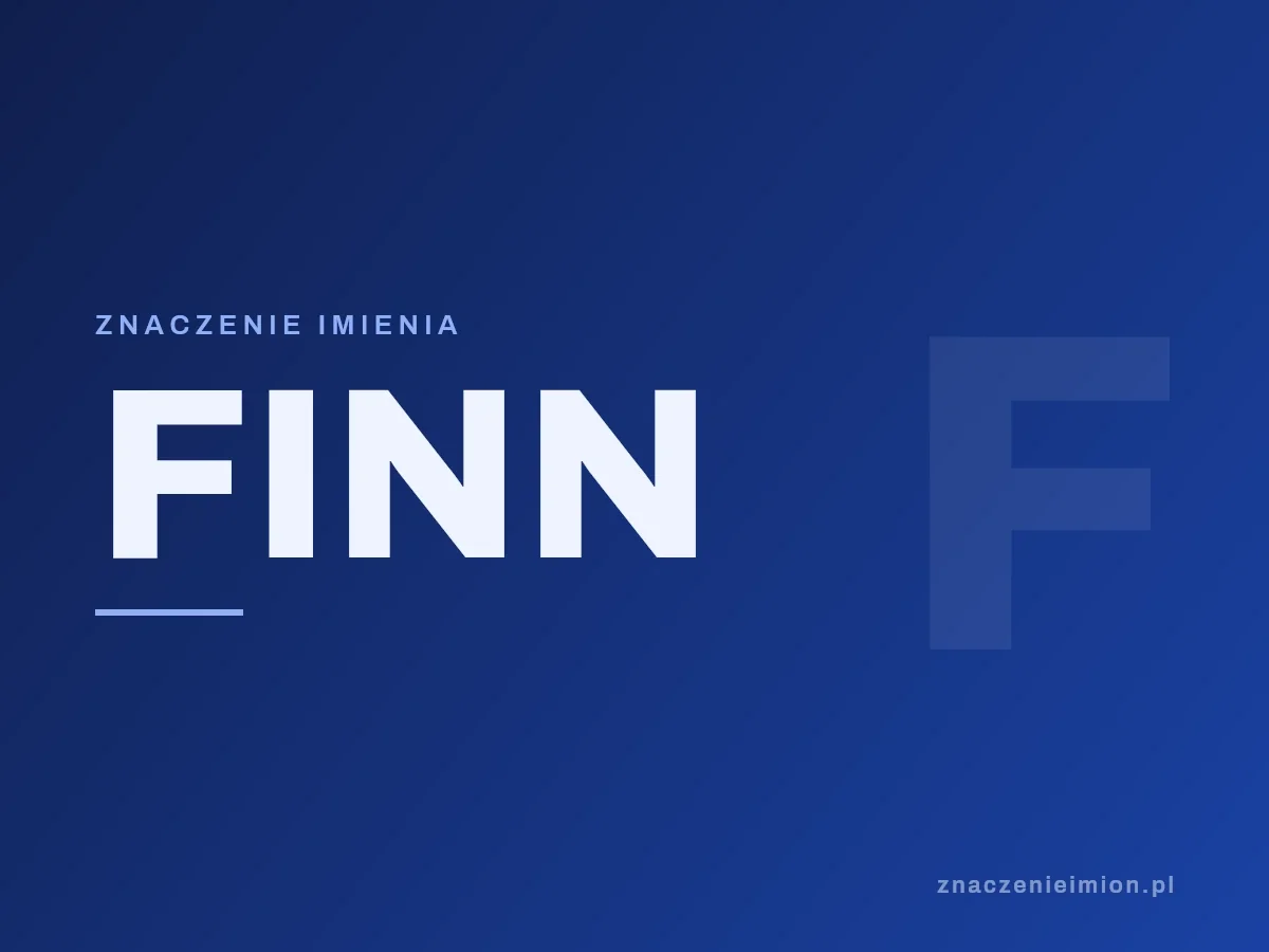 Imię Finn — grafika z serii znaczenie imion, znaczenieimion.pl.