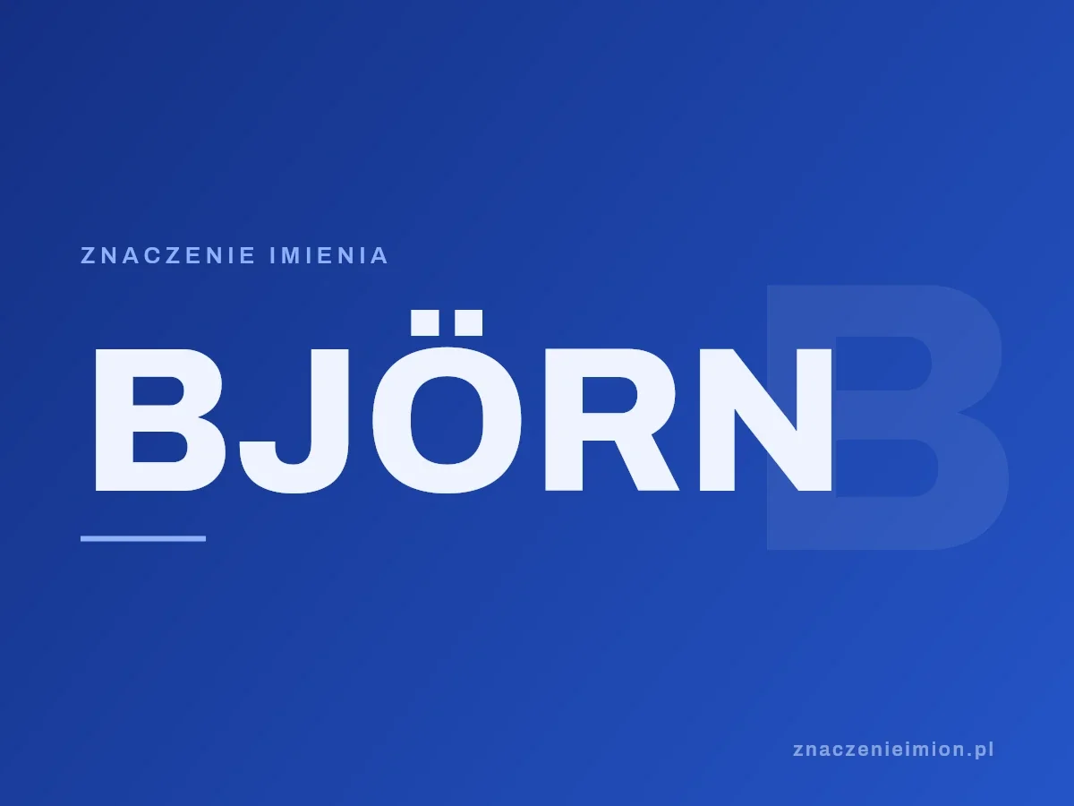 Imię Björn — grafika z serii znaczenie imion, znaczenieimion.pl.