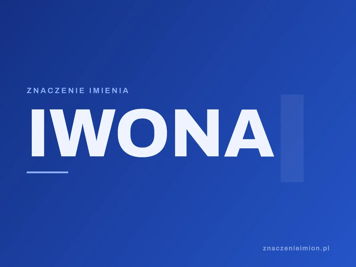 Imię Iwona — grafika z serii znaczenie imion, znaczenieimion.pl.