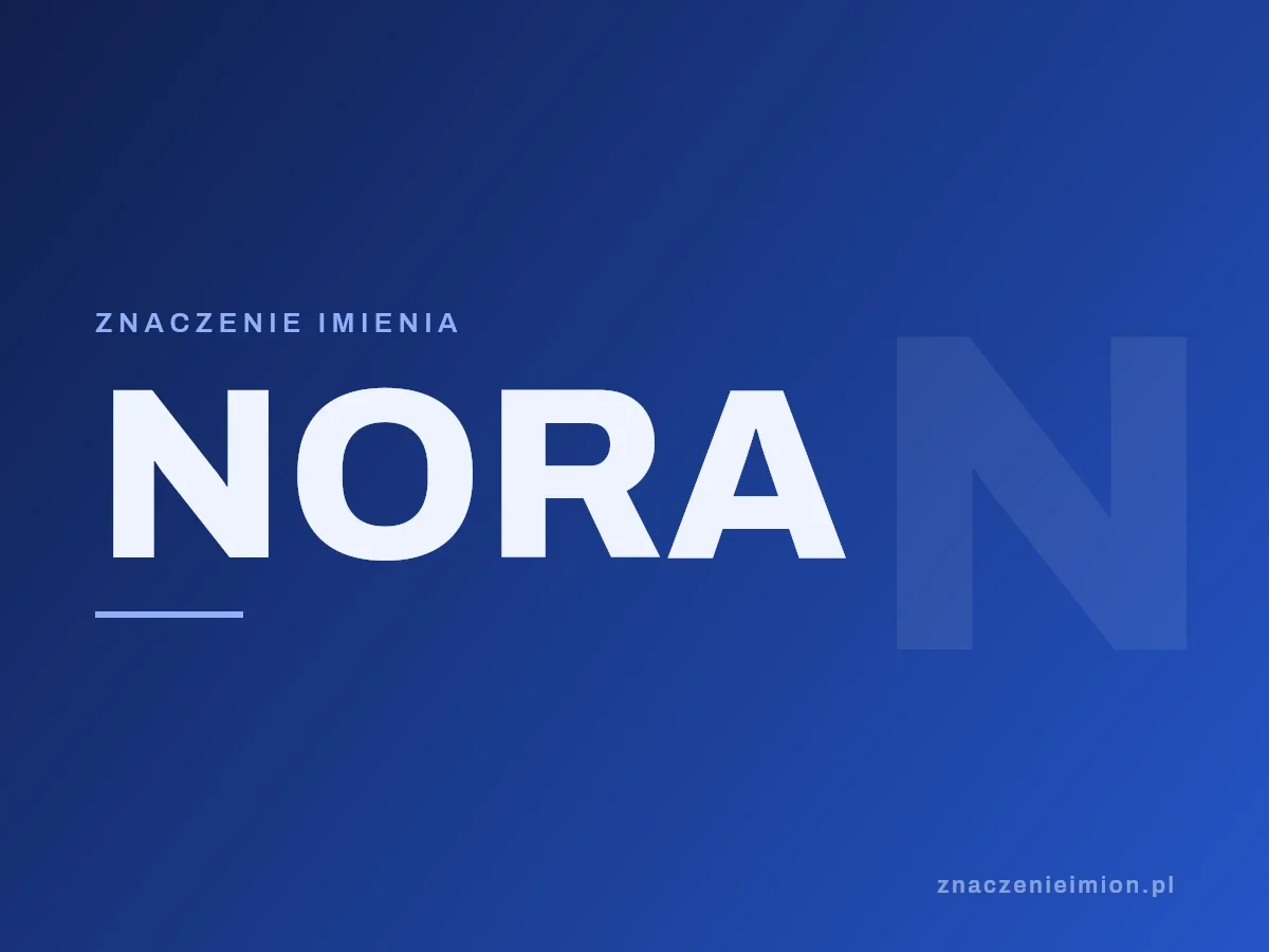 Imię Nora — grafika z serii znaczenie imion, znaczenieimion.pl.