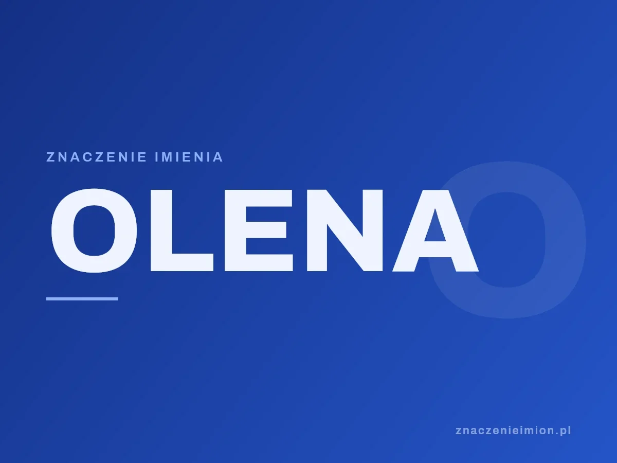 Imię Olena — grafika z serii znaczenie imion, znaczenieimion.pl.