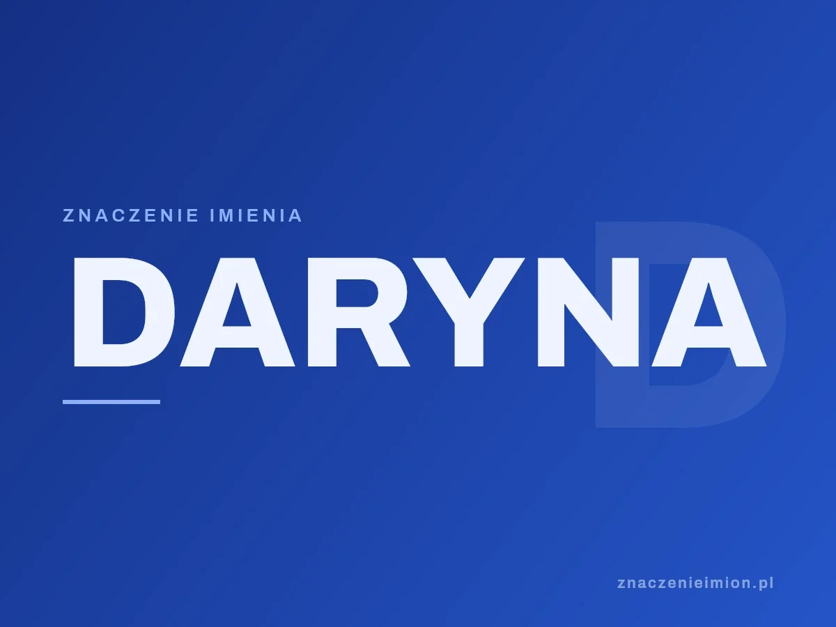 Imię Daryna — grafika z serii znaczenie imion, znaczenieimion.pl.