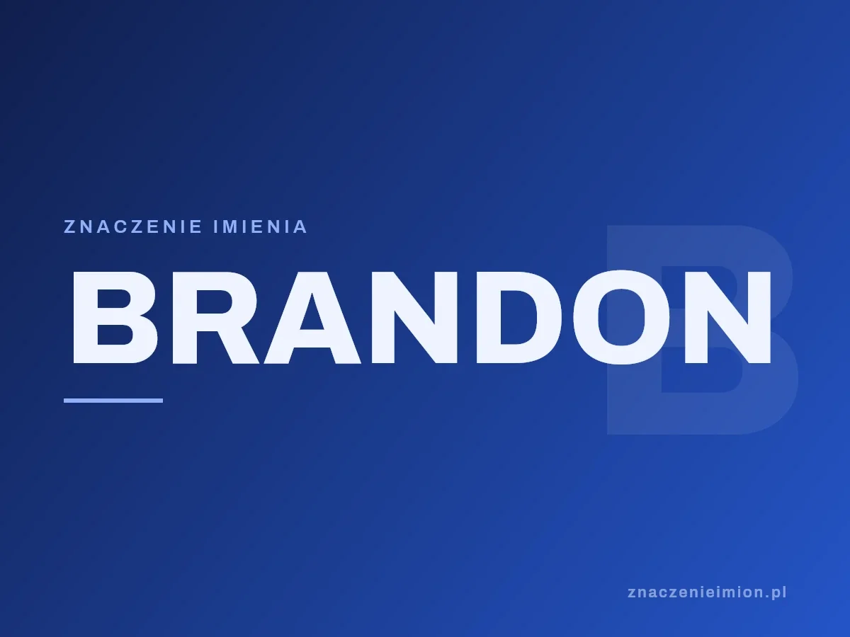 Imię Brandon — grafika z serii znaczenie imion, znaczenieimion.pl.