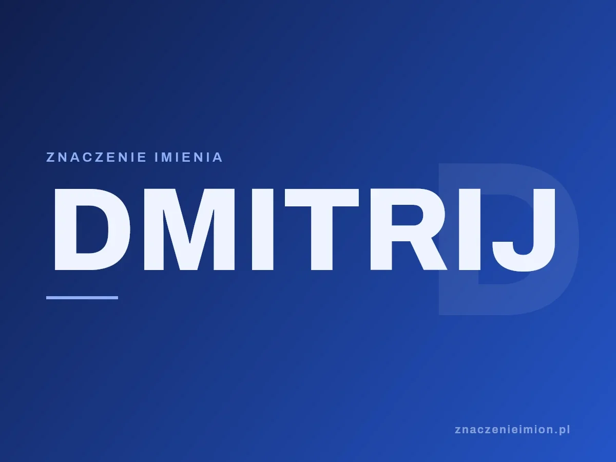 Imię Dmitrij — grafika z serii znaczenie imion, znaczenieimion.pl.
