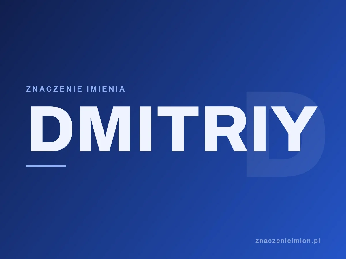 Imię Dmitriy — grafika z serii znaczenie imion, znaczenieimion.pl.