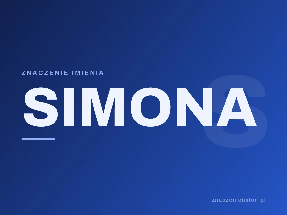 Imię Simona — grafika z serii znaczenie imion, znaczenieimion.pl.