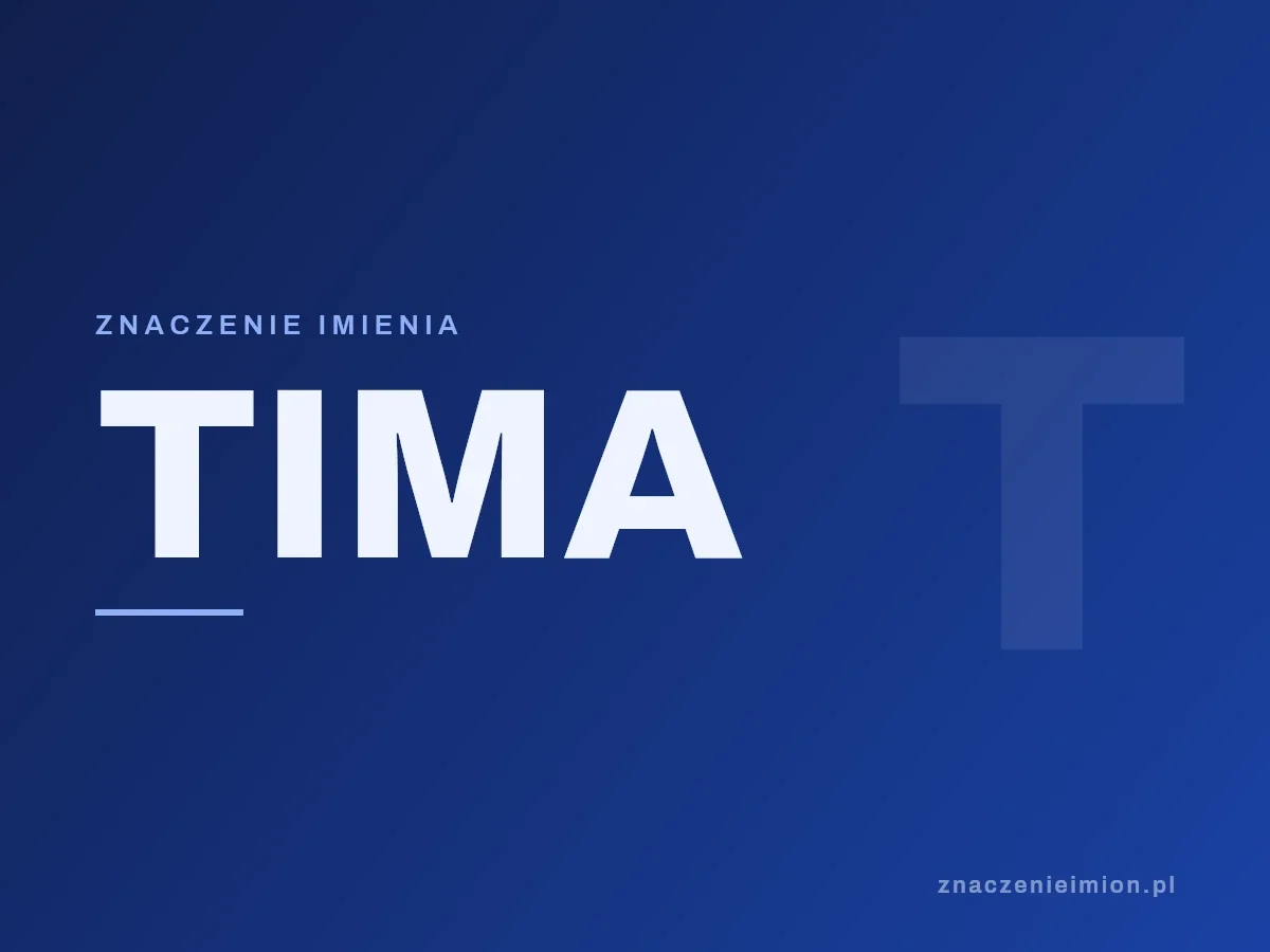 Imię Tima — grafika z serii znaczenie imion, znaczenieimion.pl.