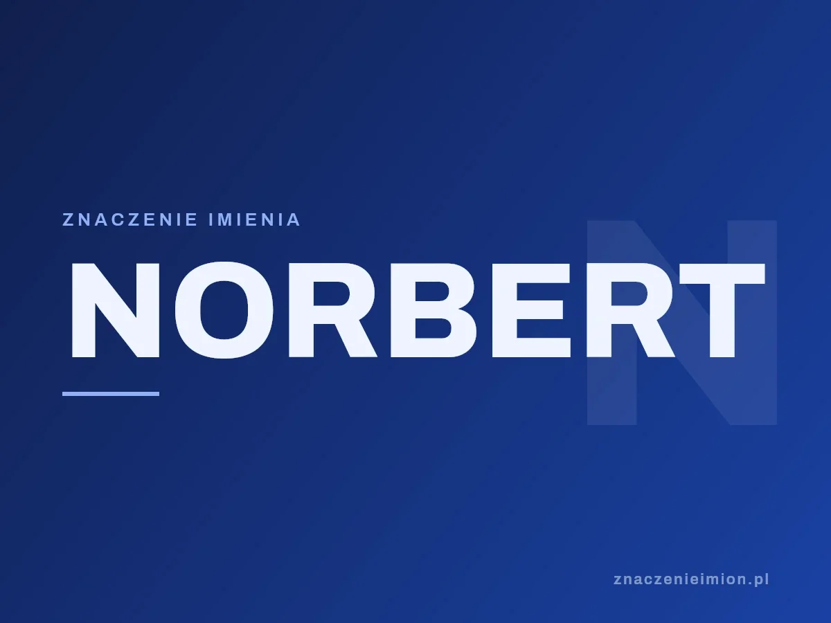 Imię Norbert — grafika z serii znaczenie imion, znaczenieimion.pl.