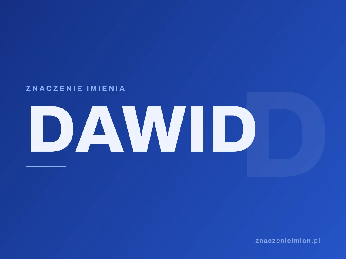 Imię Dawid — grafika z serii znaczenie imion, znaczenieimion.pl.