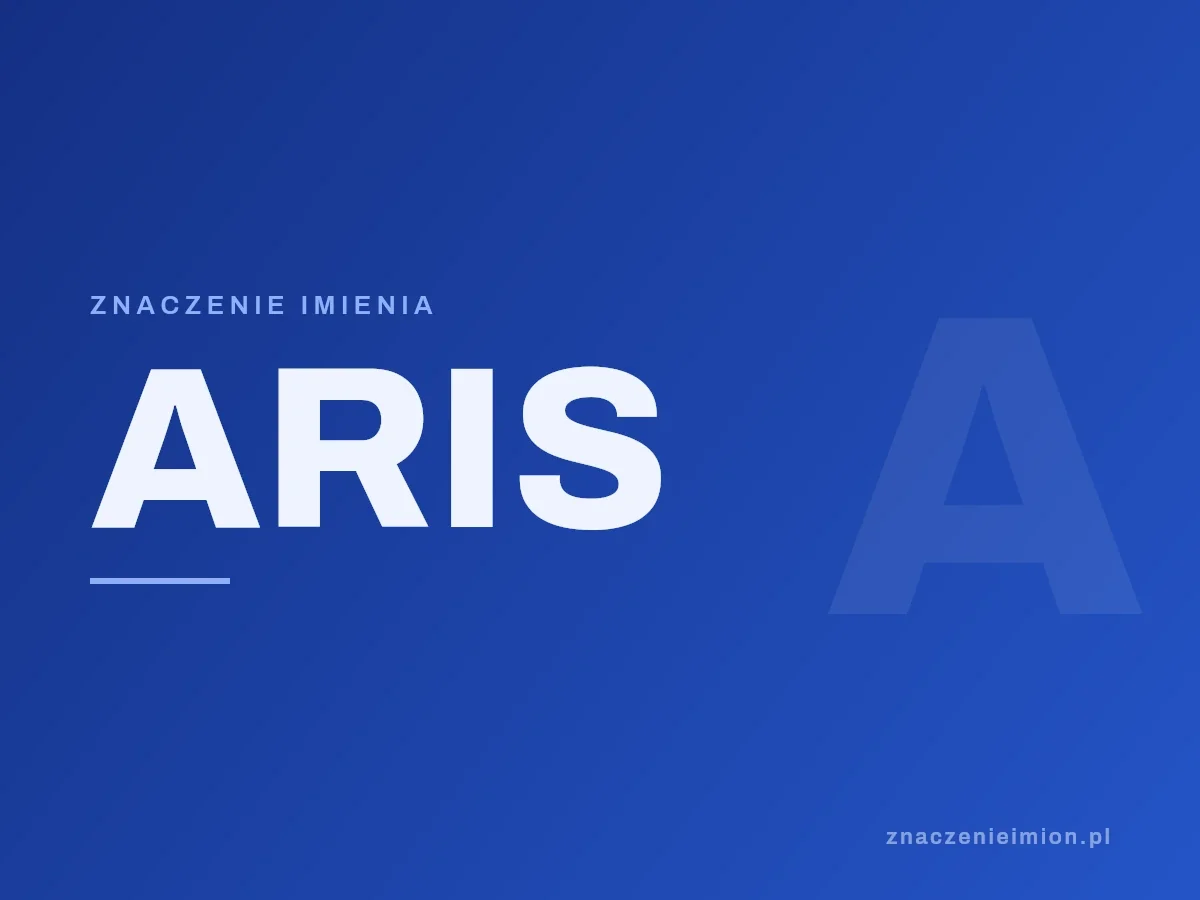 Imię Aris — grafika z serii znaczenie imion, znaczenieimion.pl.