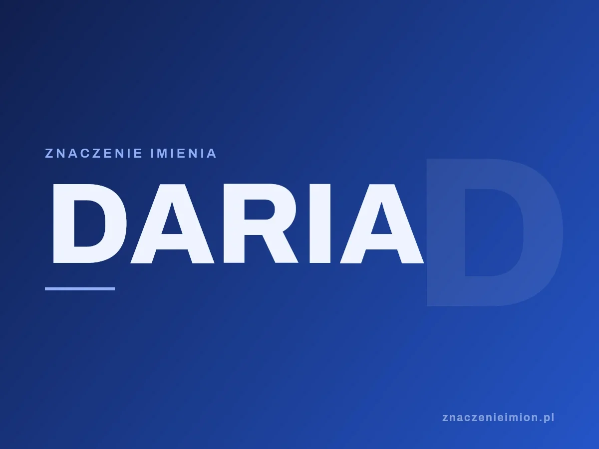 Imię Daria — grafika z serii znaczenie imion, znaczenieimion.pl.