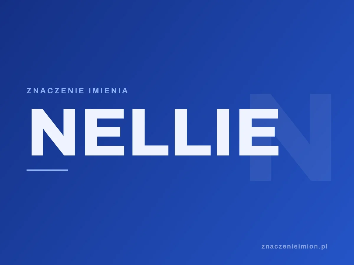 Imię Nellie — grafika z serii znaczenie imion, znaczenieimion.pl.